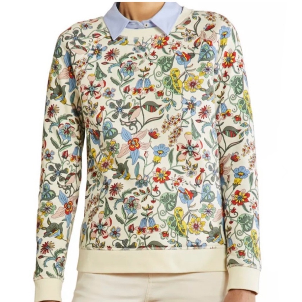 Boden Women’s Floral Print Crewneck Sweatshirt Style J0562 sz M - Picture 7 of 10